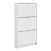 Shoes Shoe Cabinet 3 Flip Down Doors and 1 layer in White