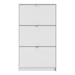 Shoes Shoe Cabinet 3 Flip Down Doors and 1 layer in White