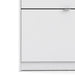 Shoes Shoe Cabinet 3 Flip Down Doors and 1 layer in White