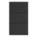Shoes Shoe Cabinet 3 Flip Down Doors and 1 layer in Matt Black