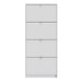 Shoes Shoe Cabinet 4 Flip Down Doors and 1 layer in White