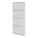 Shoes Shoe Cabinet 4 Flip Down Doors and 1 layer in White