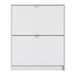 Shoes Shoe Cabinet 2 Flip Down Doors and 2 layers in White