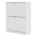 Shoes Shoe Cabinet 2 Flip Down Doors and 2 layers in White
