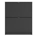 Shoes Shoe Cabinet 2 Flip Down Doors and 2 layers in Matt Black