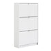 Shoes Shoe Cabinet 3 Flip Down Doors and 2 layers in White