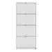 Shoes Shoe Cabinet 4 Flip Down Doors and 2 layers in White