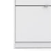 Shoes Shoe Cabinet 4 Flip Down Doors and 2 layers in White