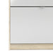 Shoes Shoe Cabinet 4 Flip Down Doors and 2 layers 1 Mirror Door Oak structure