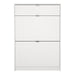 Shoes Shoe Cabinet 2 Flip Down Doors + 1 Drawer in White