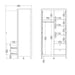 Barcelona Wardrobe with 1 Door 1 Mirror Door 2 Drawers in Matt Black