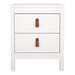 Barcelona Bedside Table 2 Drawers in White