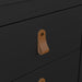 Barcelona Bedside Table 2 Drawers in Matt Black