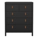 Barcelona Chest 3+2 Drawers in Matt Black