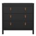Barcelona Chest 3 Drawers in Matt Black
