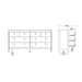 Barcelona Double Dresser 4+4 Drawers in White