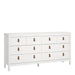 Barcelona Double Dresser 4+4 Drawers in White
