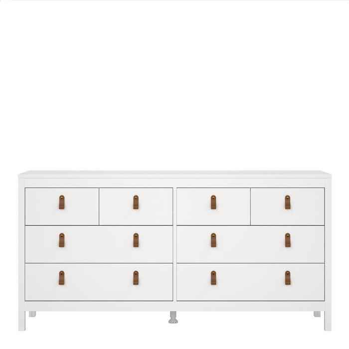 Barcelona Double Dresser 4+4 Drawers in White