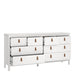 Barcelona Double Dresser 4+4 Drawers in White