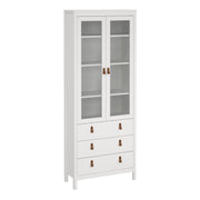 Barcelona China Cabinet 2 Doors with 3 Drawers