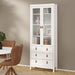 Barcelona China Cabinet 2 Glass Doors with 3 Drawers in White