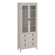 Barcelona China Cabinet 2 Doors with 3 Drawers