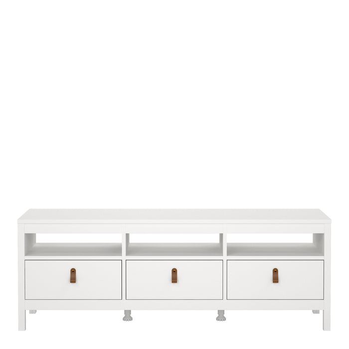 Barcelona Tv Unit 3 Drawers in White