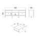 Barcelona Tv Unit 3 Drawers in White