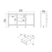 Barcelona Sideboard 2 Doors 3 Drawers in Matt Black