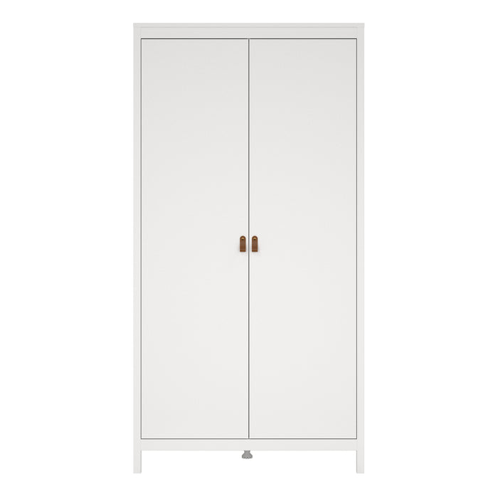 Barcelona Wardrobe with 2 Doors in White