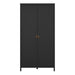 Barcelona Wardrobe with 2 Doors in Matt Black