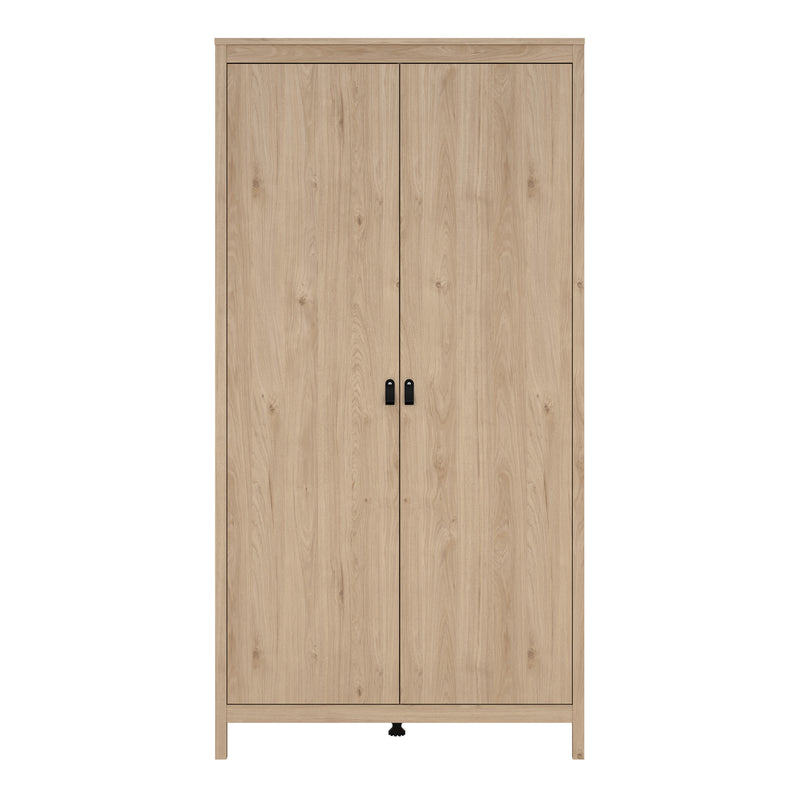 Barcelona Wardrobe with 2 Doors in Jackson Hickory Oak