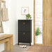 Barcelona Shoe Cabinet 2 Flip Down Doors in Matt Black