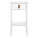 Barcelona Bedside Table with 1 Drawer in White