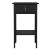 Barcelona Bedside Table with 1 Drawer in Matt Black