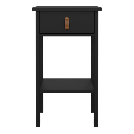 Barcelona Bedside Table with 1 Drawer in Matt Black