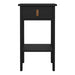 Barcelona Bedside Table with 1 Drawer in Matt Black