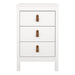 Barcelona Bedside Table 3 Drawers in White