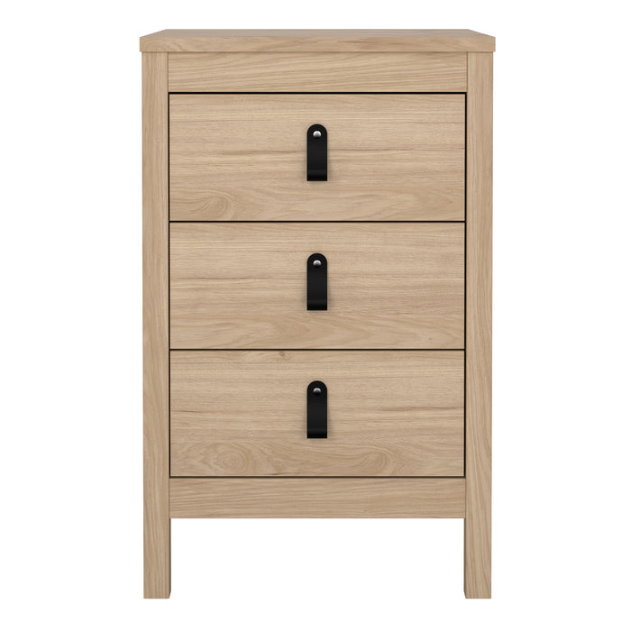 Barcelona Bedside Table 3 Drawers in Jackson Hickory Oak