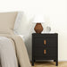 Barcelona Package - Bedside Table 2 Drawers + Chest 5 Drawers + Wardrobe with 2 Doors in Matt Black