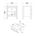 Barcelona Package - Bedside Table 2 Drawers + Chest 5 Drawers + Wardrobe with 2 Doors in Matt Black
