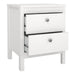 Madrid Package - Bedside Table 2 Drawers + Chest 5 Drawers + Wardrobe with 3 Doors in White