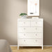 Madrid Package - Bedside Table 2 Drawers + Chest 5 Drawers + Wardrobe with 3 Doors in White