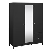 Madrid Wardrobe with 2 Doors 1 Mirror Door 2 Drawers