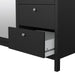 Madrid  Wardrobe with 2 Doors 1 Mirror Door 2 Drawers Matt Black