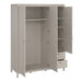 Madrid Wardrobe with 2 Doors + 1 Mirror Door + 2 Drawers in Cashmere