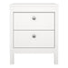 Madrid Bedside Table 2 Drawers in White