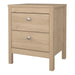 Madrid Bedside Table 2 Drawers in Jackson Hickory Oak