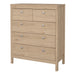 Madrid Chest 3+2 Drawers in Jackson Hickory Oak