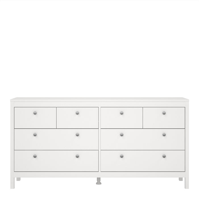 Madrid Double Dresser 4+4 Drawers in White